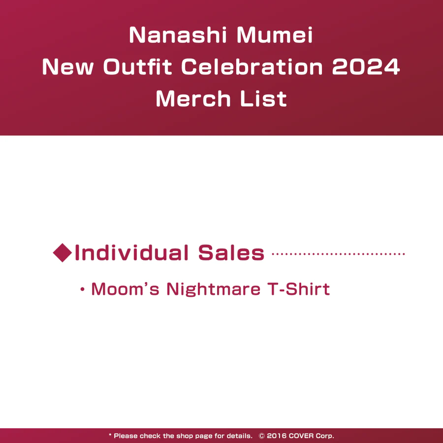 [Pre-order] Nanashi Mumei New Outfit Celebration 2024