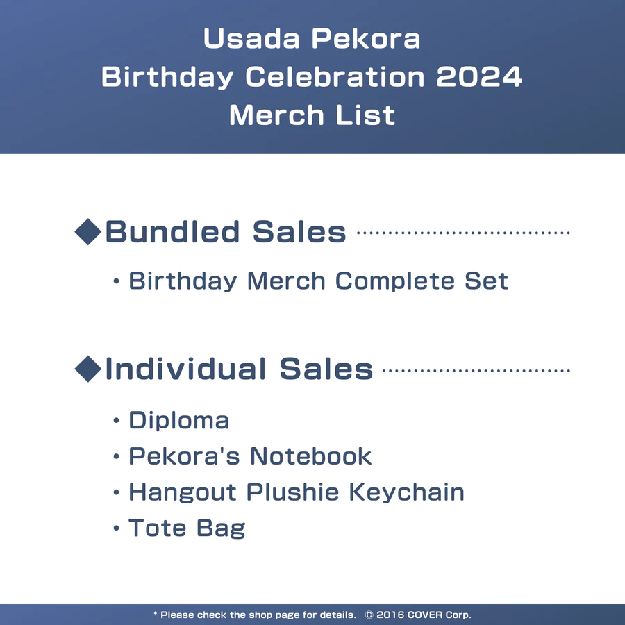 [Pre-order] Usada Pekora Birthday Celebration 2024