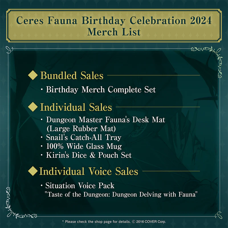 [Pre-order] Ceres Fauna Birthday Celebration 2024