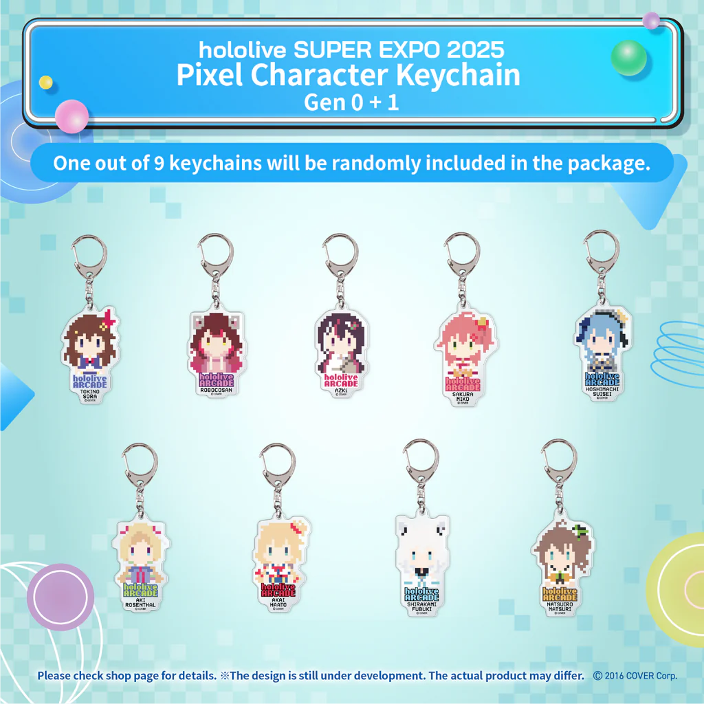 [Pre-order] hololive SUPER EXPO 2025 Merchandise - Pixel Character Keychain
