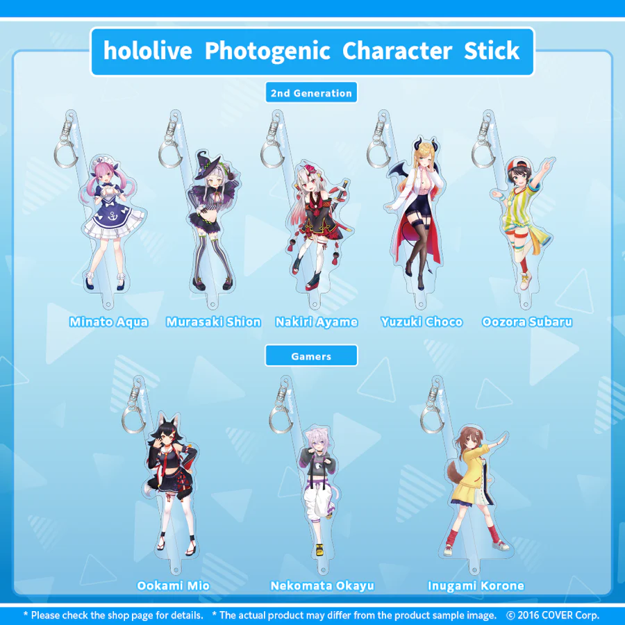[Pre-order] hololive Photogenic Character Stick - holoX/ hololive Gamers