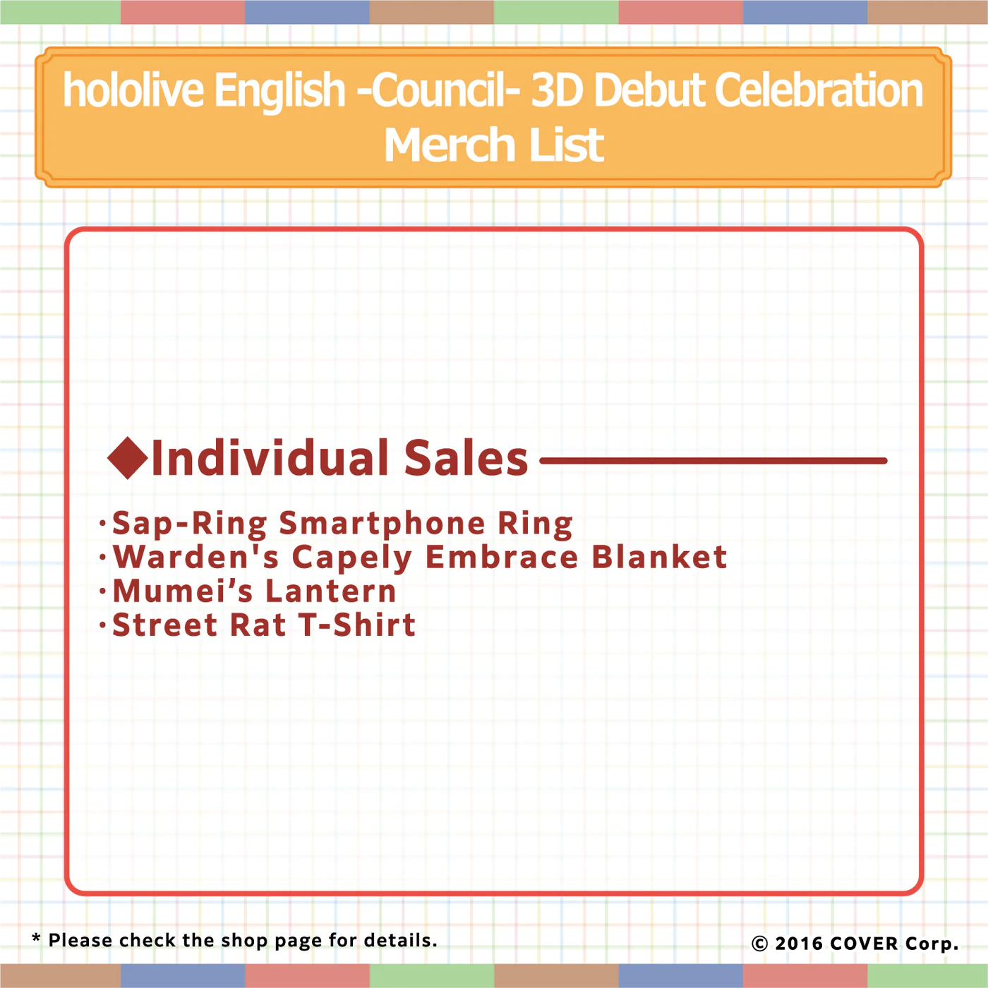 [Pre-order] hololive English -Council- 3D Debut Celebration