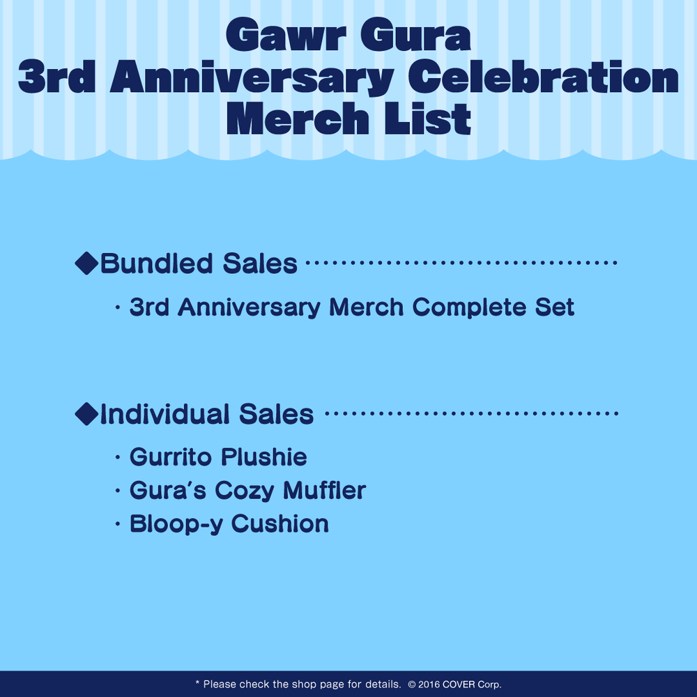 [Pre-order] Gawr Gura 3rd Anniversary Celebration