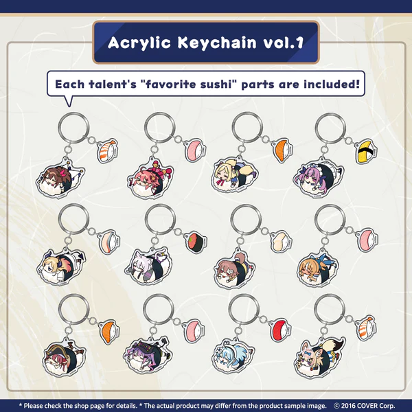 [Pre-order] holo no graffiti holoSushi Merchandise Series Acrylic Keychain