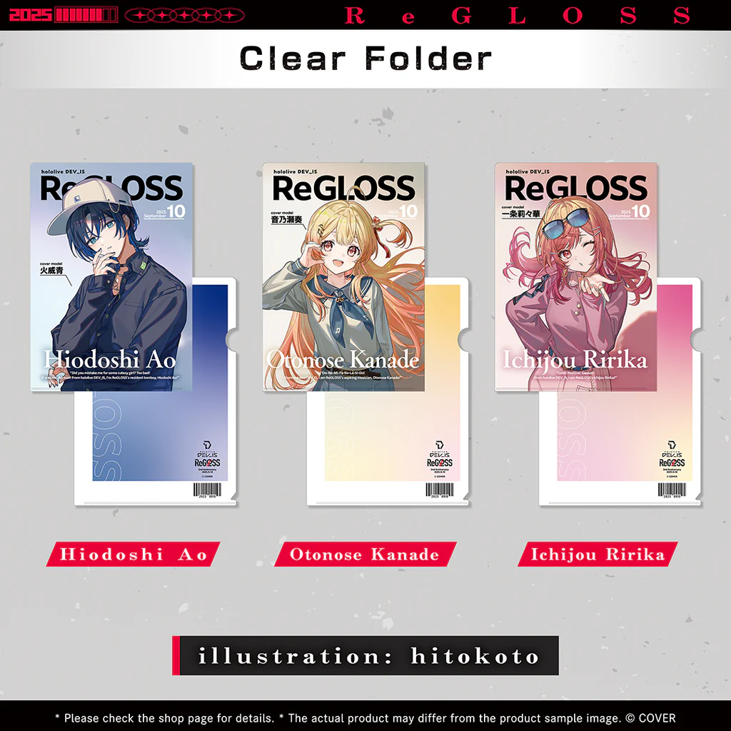 [Pre-order] ReGLOSS 2nd Anniversary Celebration - Talents Merch