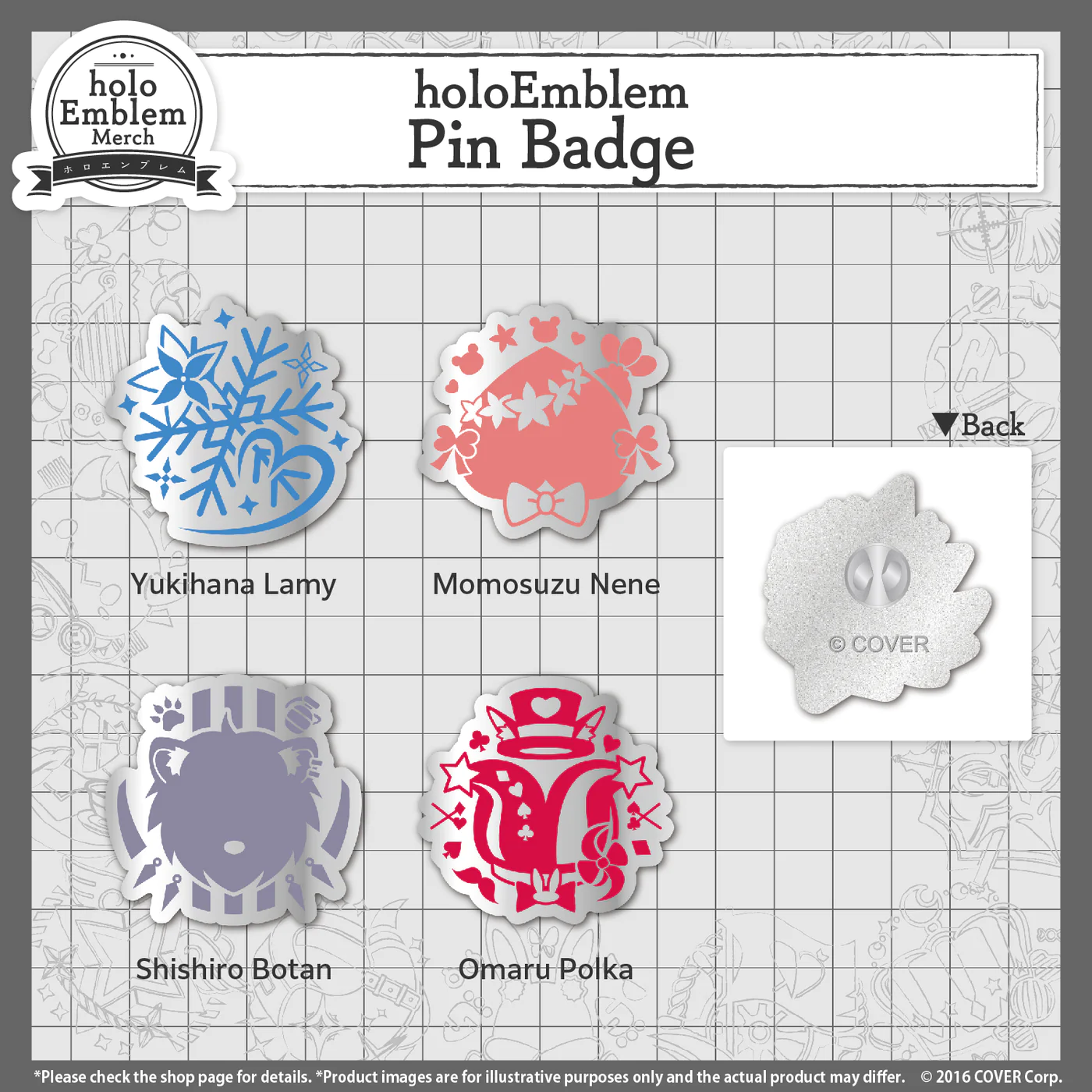 [Pre-order]  holoEmblem Pin Badge Gen 3-5, holoX