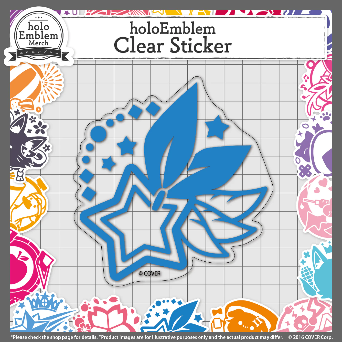 [Pre-order] holoEmblem Clear Sticker Gen 3-5, holoX
