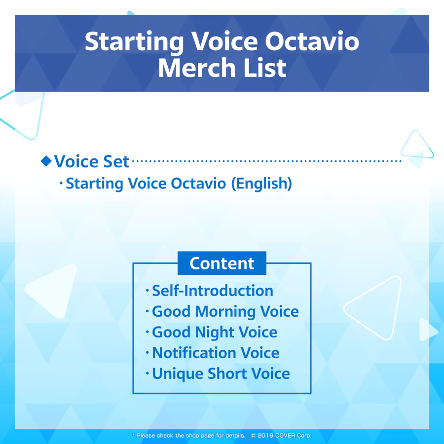 [In stock] Starting Voice - Octavio
