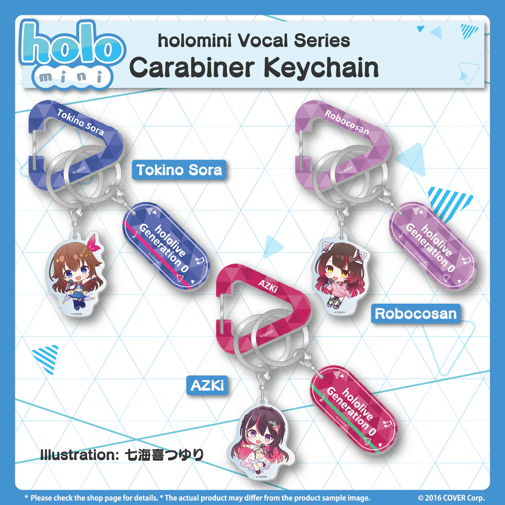 [Pre-order] holomini Vocal Series hololive Generation 0 - Carabiner Keychain