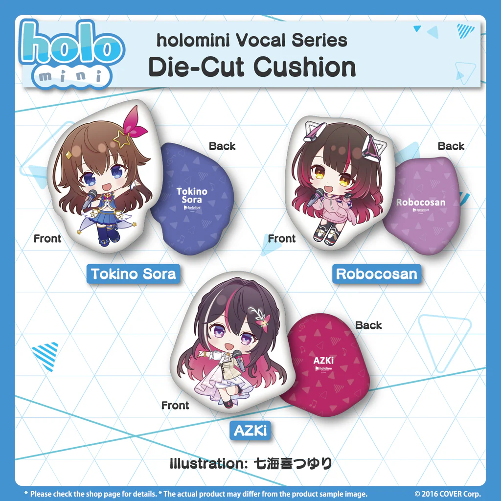 [Pre-order] holomini Vocal Series hololive Generation 0 - Die-Cut Cushion