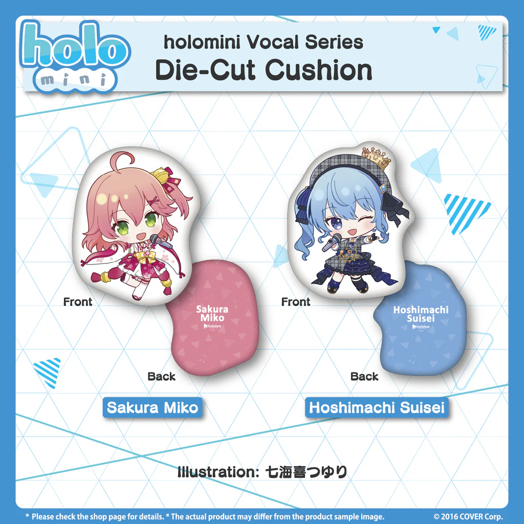 [Pre-order] holomini Vocal Series hololive Generation 0 - Die-Cut Cushion