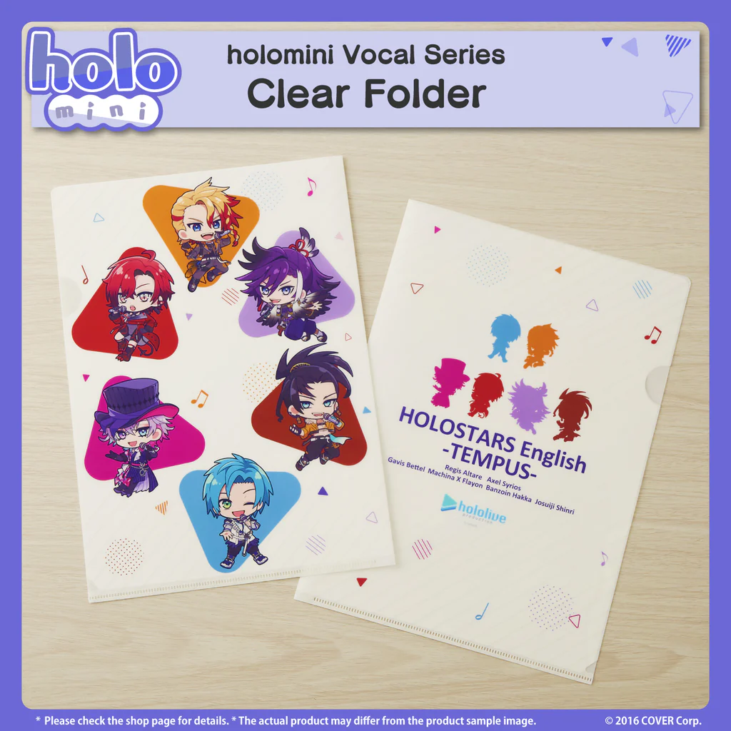 [Pre-order] holomini Vocal Series HOLOSTARS English -TEMPUS -  Clear Folder