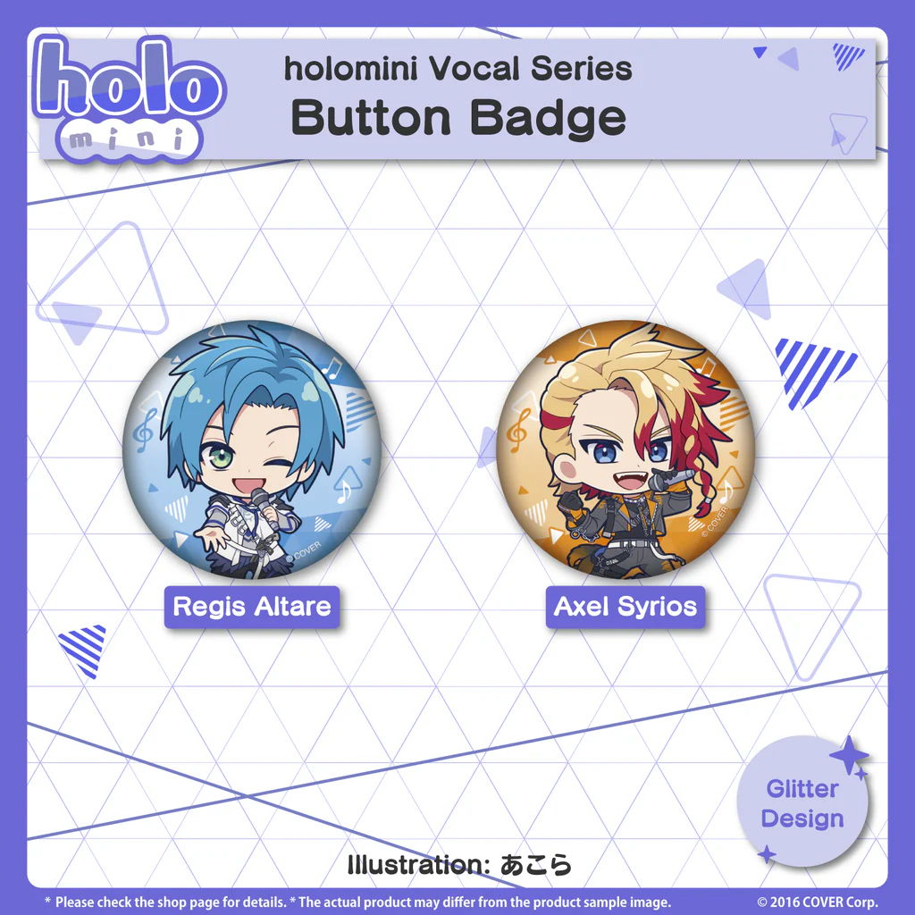 [Pre-order] holomini Vocal Series HOLOSTARS English -TEMPUS -  Button Badge