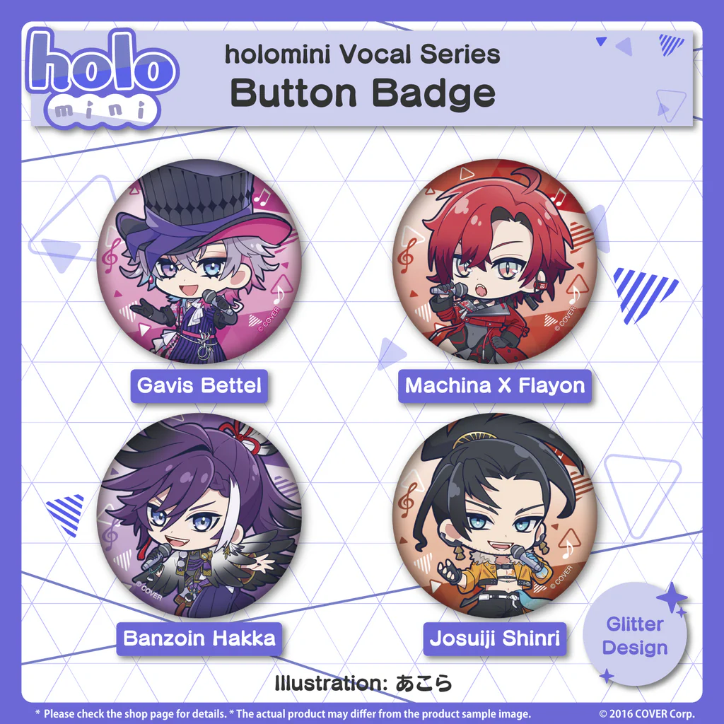 [Pre-order] holomini Vocal Series HOLOSTARS English -TEMPUS -  Button Badge
