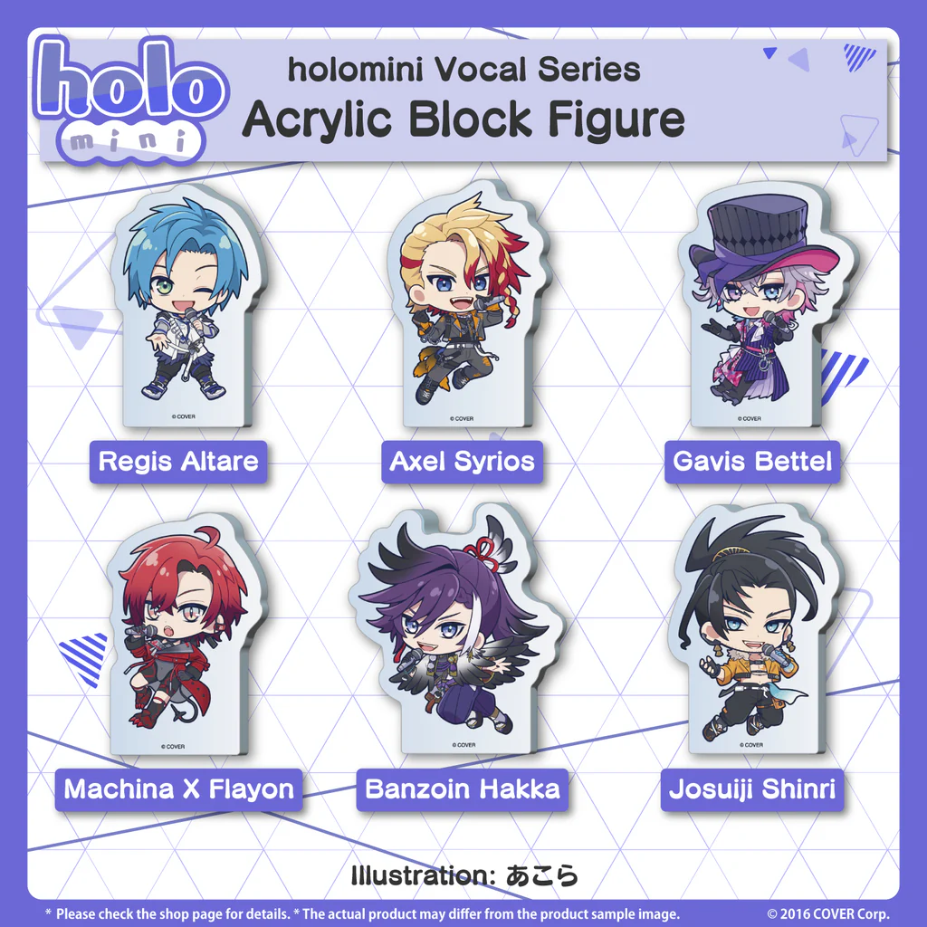 [Pre-order] holomini Vocal Series HOLOSTARS English -TEMPUS -  Acrylic Block Figure