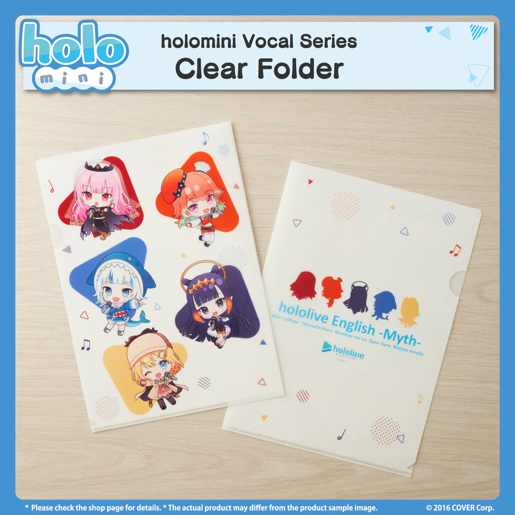 [Pre-order] holomini Vocal Series hololive English -Myth- - Clear Folder