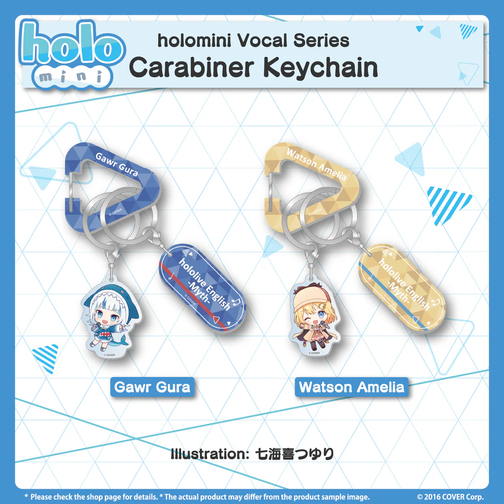 [Pre-order] holomini Vocal Series hololive English -Myth- - Carabiner Keychain