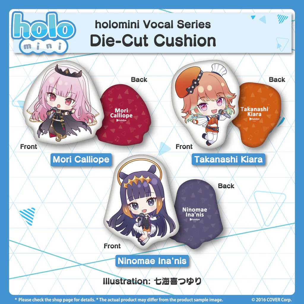 [Pre-order] holomini Vocal Series hololive English -Myth- - Die-Cut Cushion