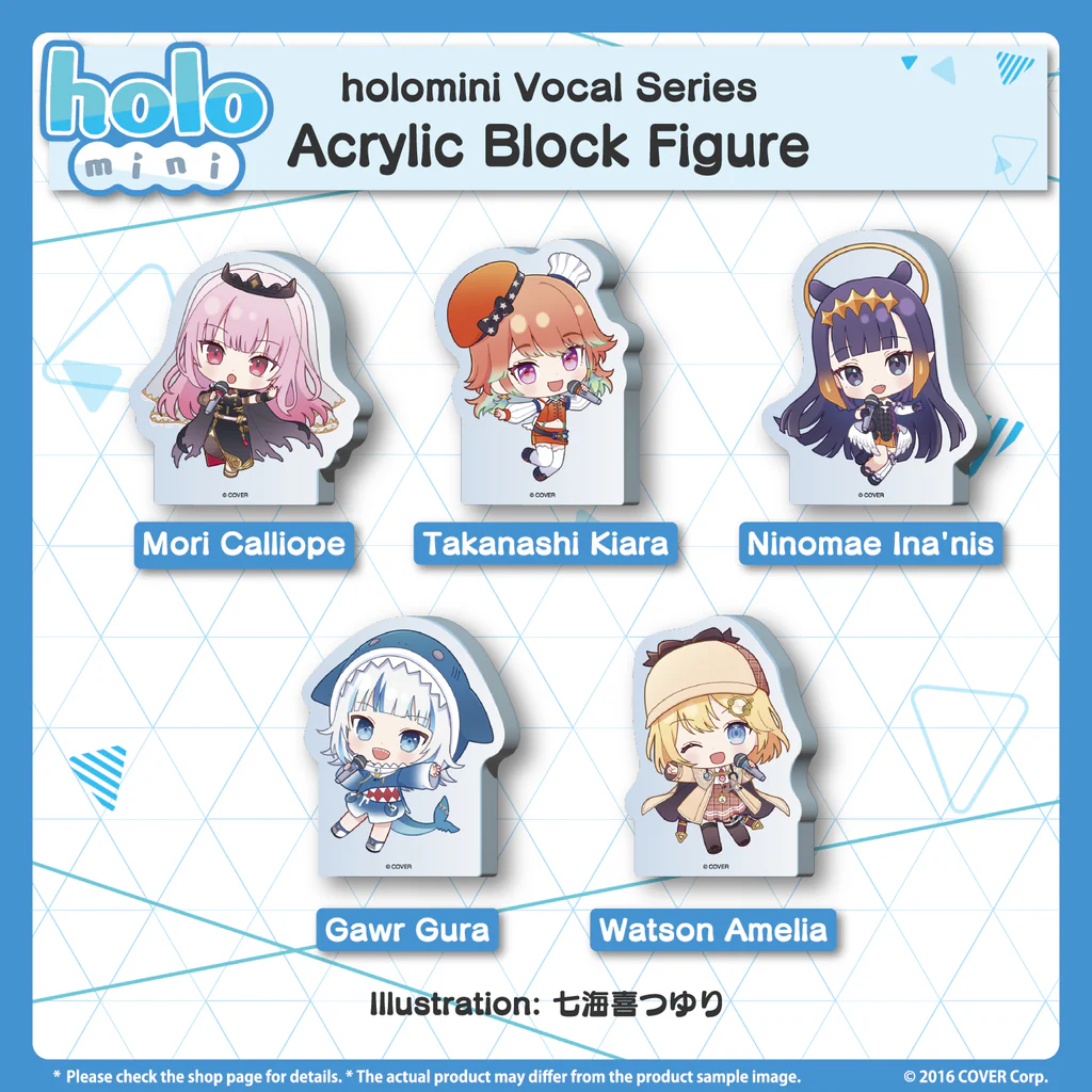 [Pre-order] holomini Vocal Series hololive English -Myth- - Acrylic Block Figure