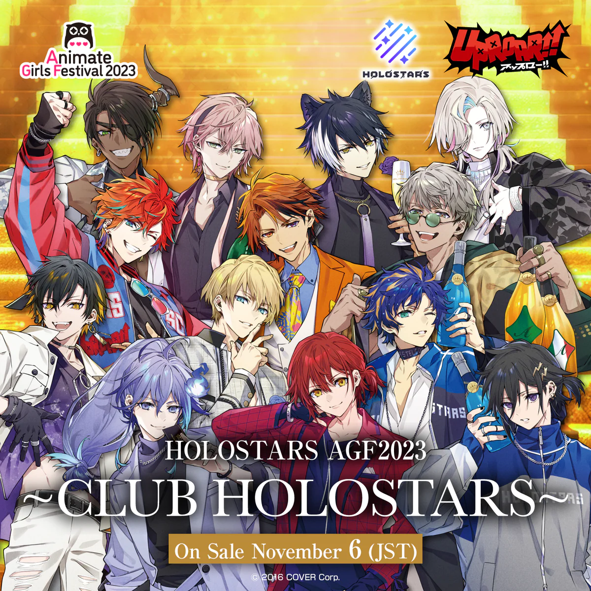 [Pre-order] HOLOSTARS AGF2023 - Champagne Bottle Motif Acrylic Stand