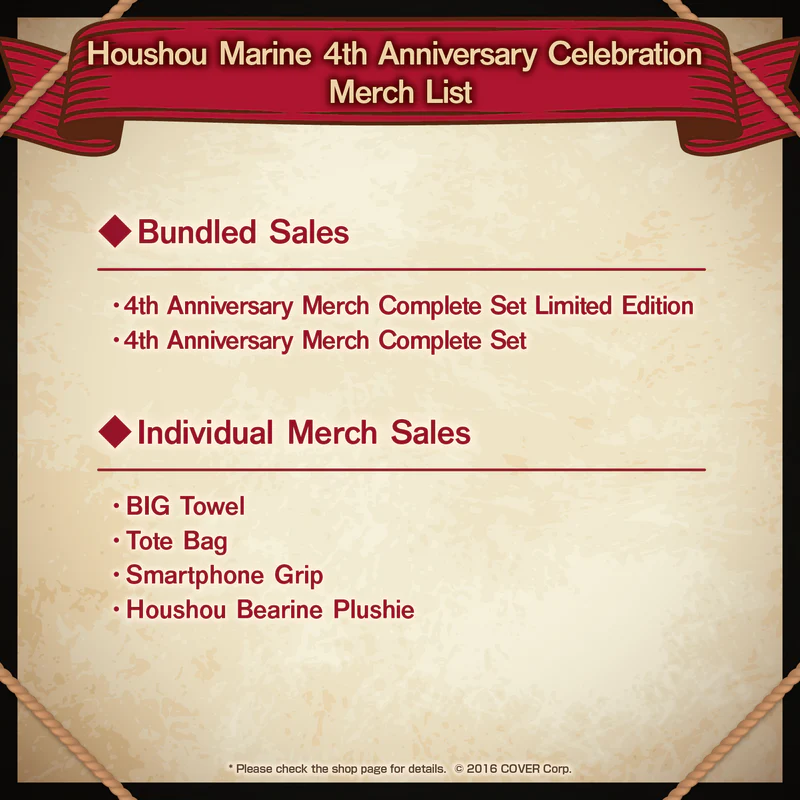 [Pre-order] Houshou Marine 4th Anniversary Celebration