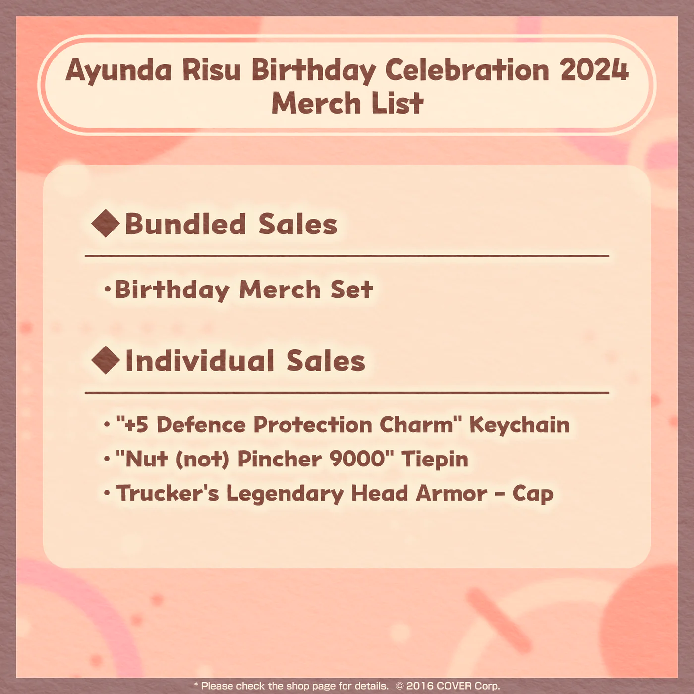 [Pre-order] Ayunda Risu Birthday Celebration 2024