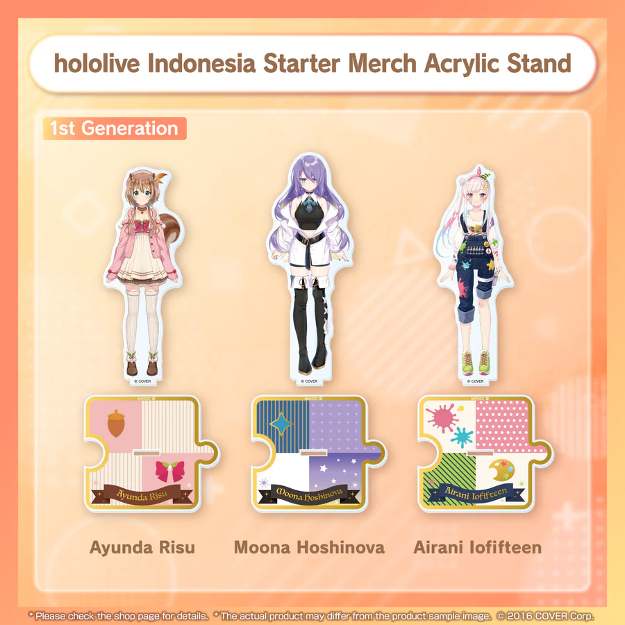 [Pre-order]hololive Indonesia Starter Merch Acrylic Stand