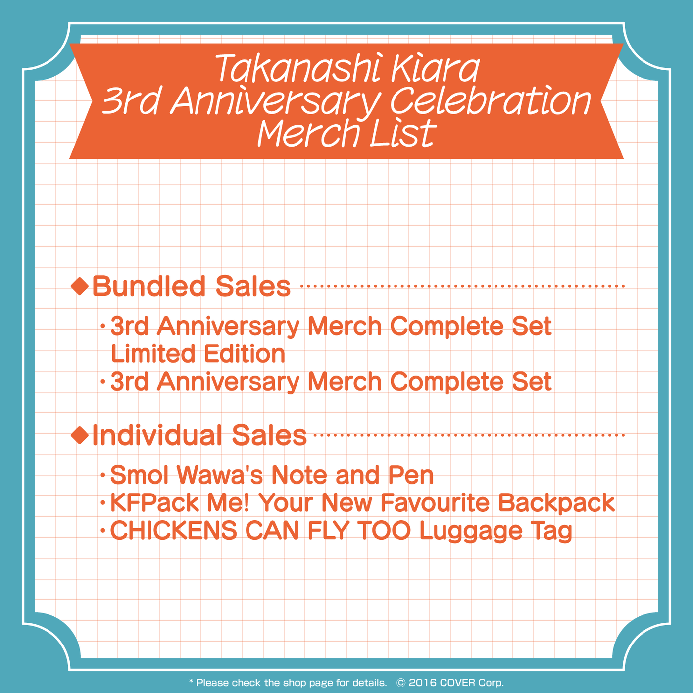 [Pre-order] Takanashi Kiara 3rd Anniversary Celebration