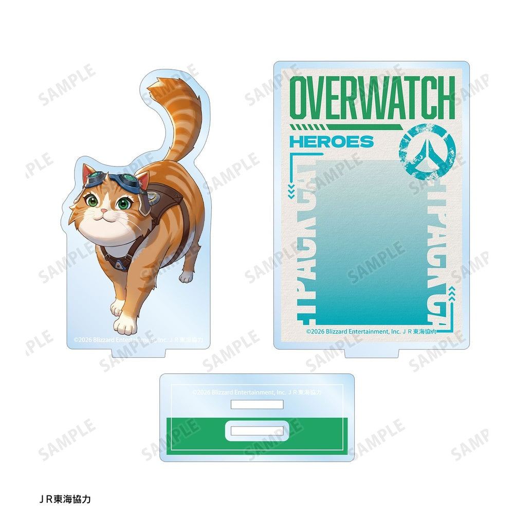 [Pre-order] "Overwatch" Original Illustration Jetpack Cat Travel Ver. Big Acrylic Stand