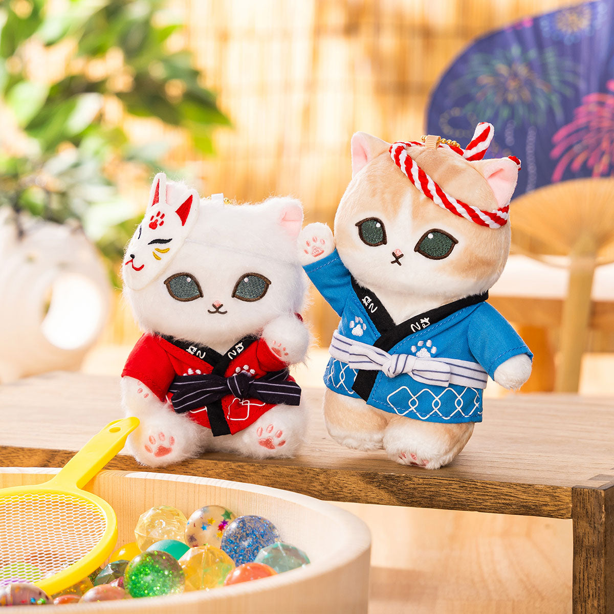 [Pre-order] mofusand Wasshoi! Festival Meow Plush Mascot - Blue Happi Coat