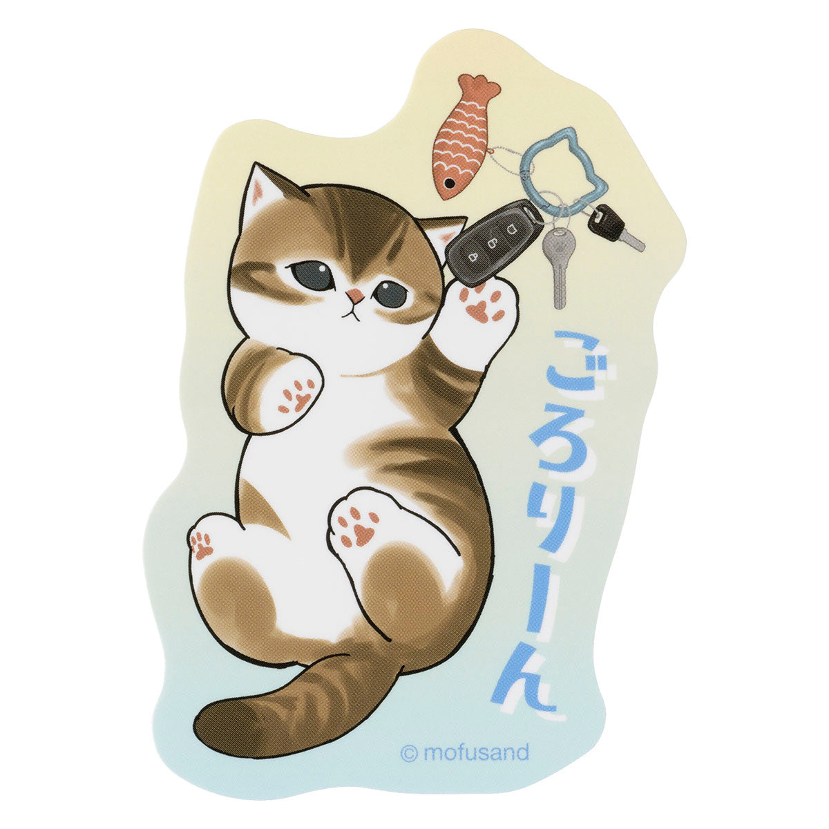 [Pre-order] mofusand I want to interrupt your outing! A sticker that fits on your smartphone - rolling around