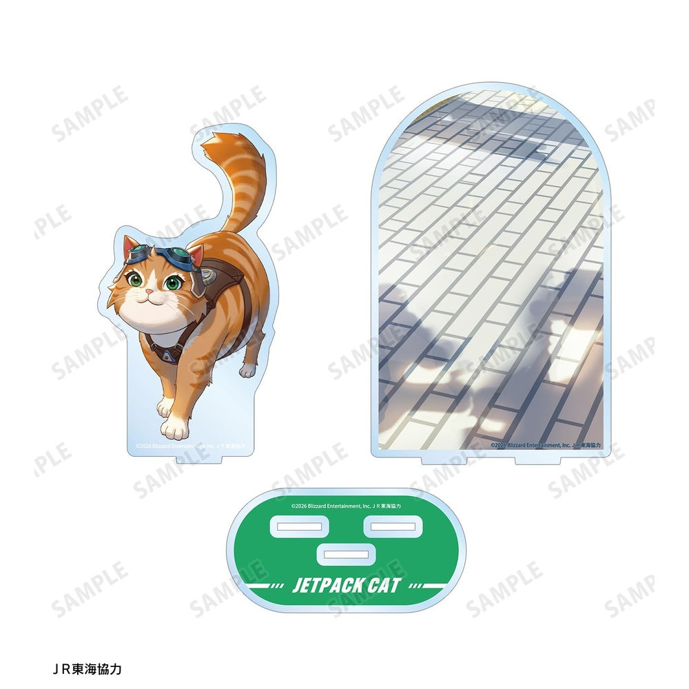 [Pre-order] "Overwatch" Original Illustration Jetpack Cat Travel Ver. Extra Large Acrylic Stand
