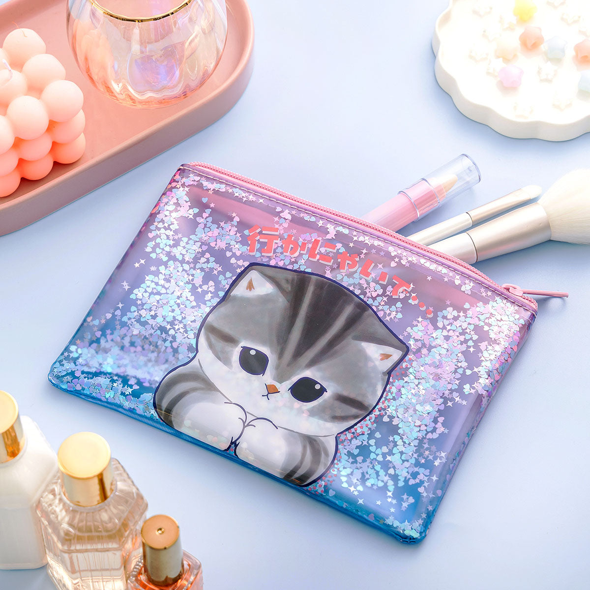 [Pre-order] mofusand I want to interrupt your outing! Crinkly Flat Pouch
