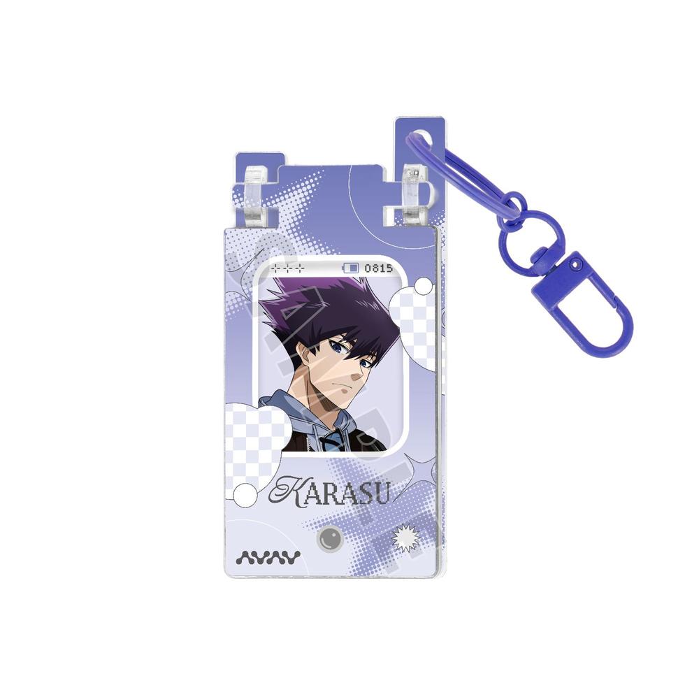 [Pre-order] "Blue Lock" Original Illustration Karasu Tabito Monotone Street Fashion Ver. Feature Phone Style Acrylic Key Chain