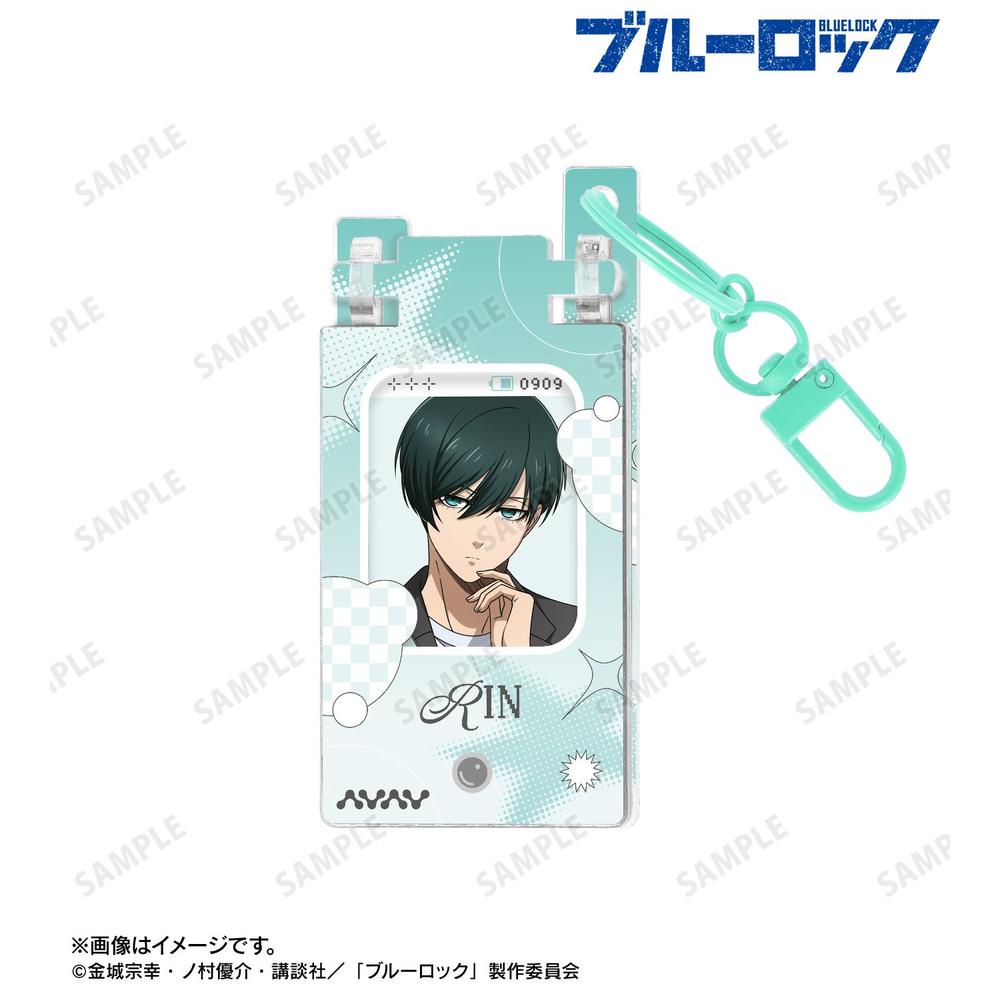 [Pre-order] "Blue Lock" Original Illustration Itoshi Rin Monotone Street Fashion Ver. Feature Phone Style Acrylic Key Chain