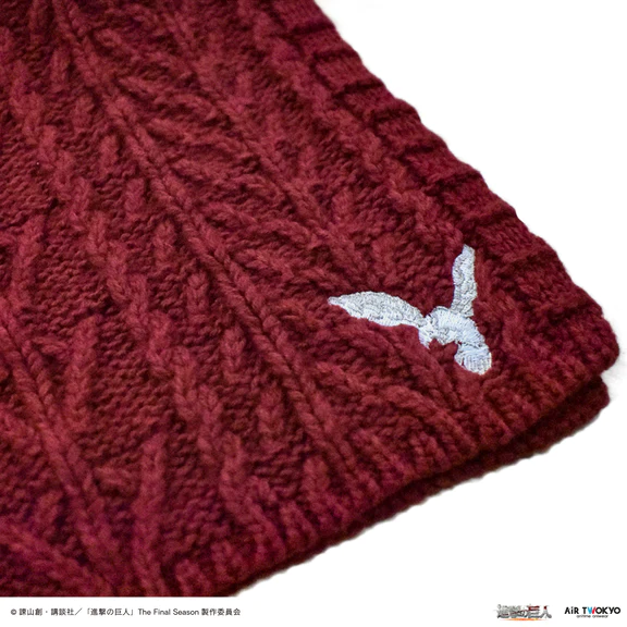 [Pre-order] "Attack on Titan The Final Season" Mikasa Motif Cashmere Scarf