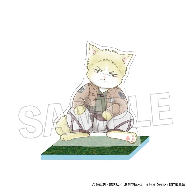 [Pre-order] "Attack on Titan" Survey Corps Nyan Daichi na Acrylic Stand Reiner