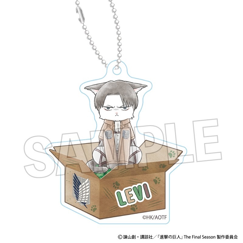 [Pre-order] "Attack on Titan" Scout Soldier Nyan Name Keychain Levi