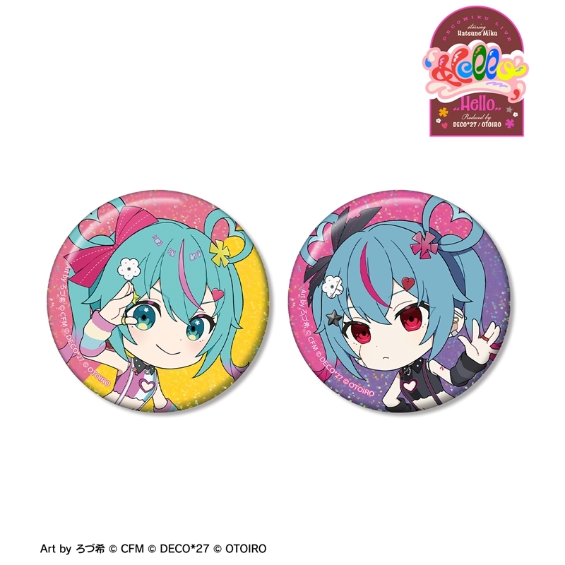 [Pre-order] DecoMiku LIVE starring Hatsune Miku 『Hello』 Produced by DECO*27 / OTOIRO DecoMiku Art by Roduki Hologram Can Badge 2 Set
