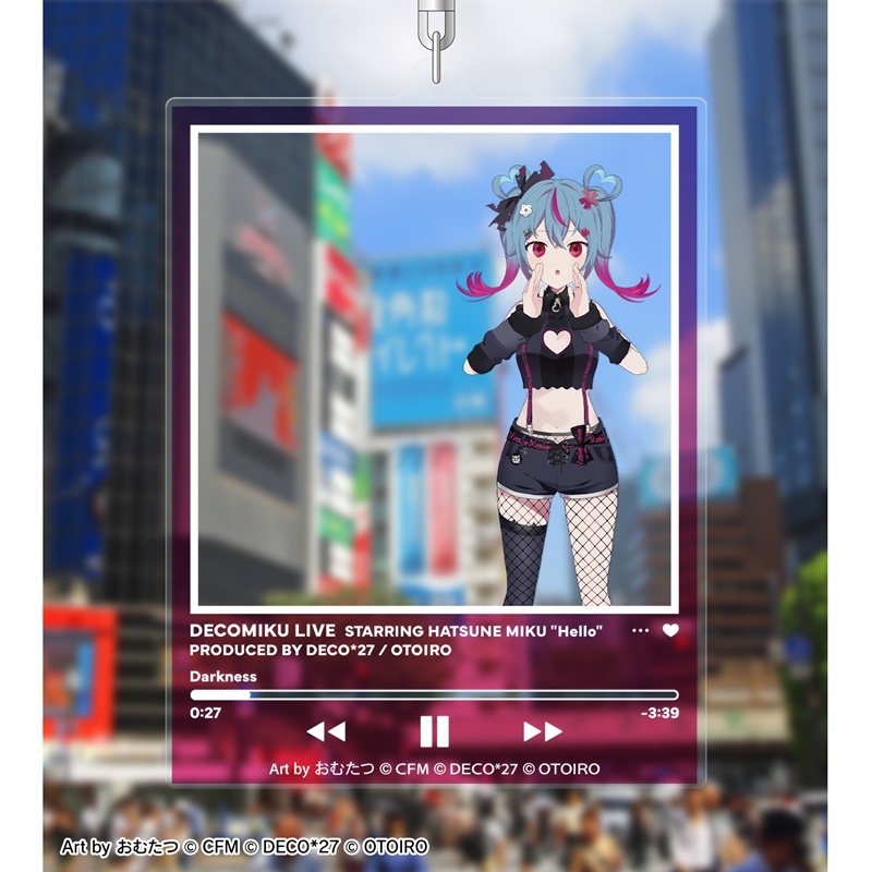[Pre-order] DecoMiku LIVE starring Hatsune Miku 『Hello』 Produced by DECO*27 / OTOIRO DecoMiku (Darkness) Art by Omutatsu Photo Frame Style Big Acrylic Key Chain