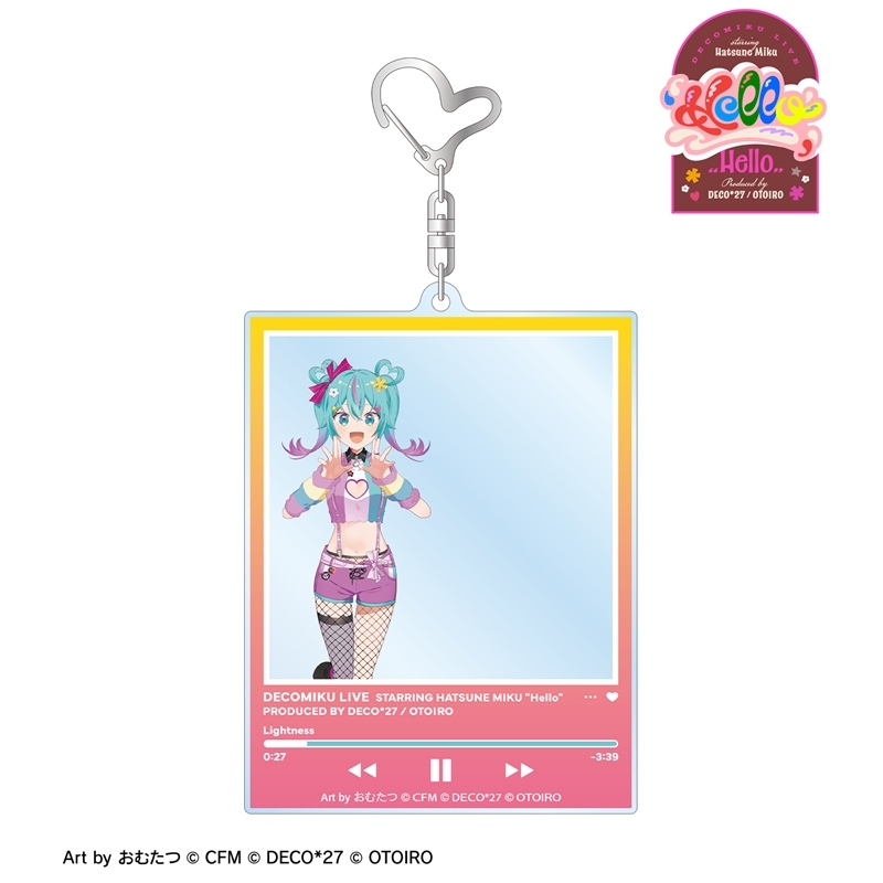 [Pre-order] DecoMiku LIVE starring Hatsune Miku 『Hello』 Produced by DECO*27 / OTOIRO DecoMiku (Lightness) Art by Omutatsu Photo Frame Style Big Acrylic Key Chain