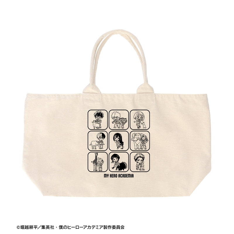 [Pre-order] "My Hero Academia" Group Chibi Chara Interacting with Animals Ver. Big Zip Tote Bag Ver. A