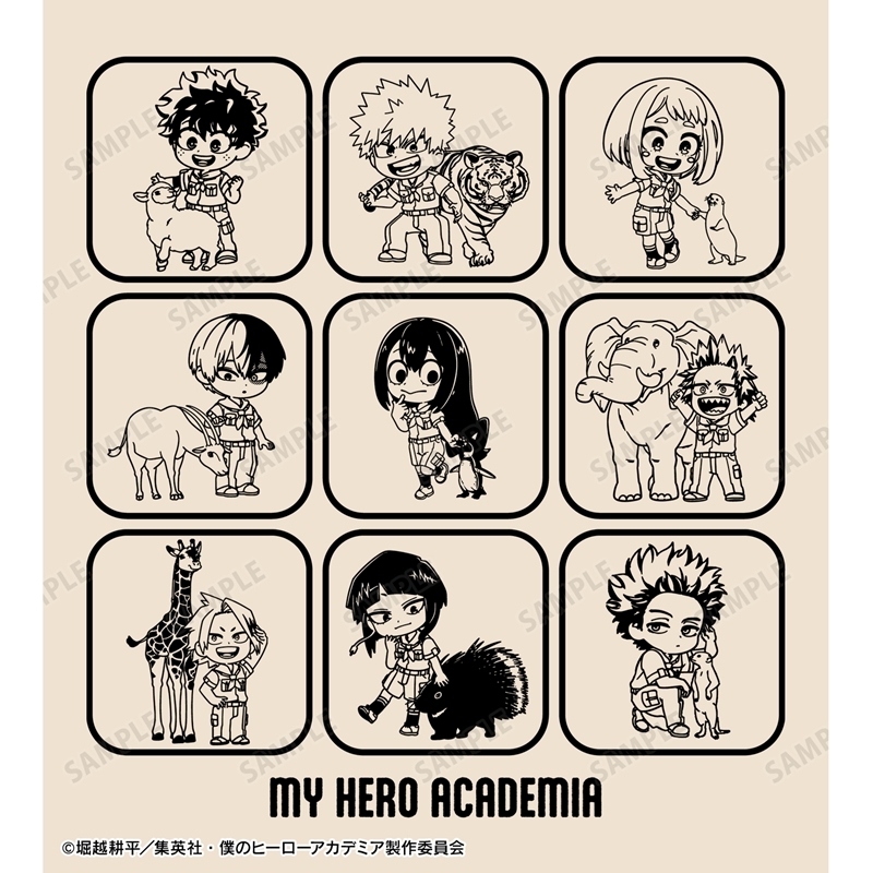 [Pre-order] "My Hero Academia" Group Chibi Chara Interacting with Animals Ver. Big Zip Tote Bag Ver. A