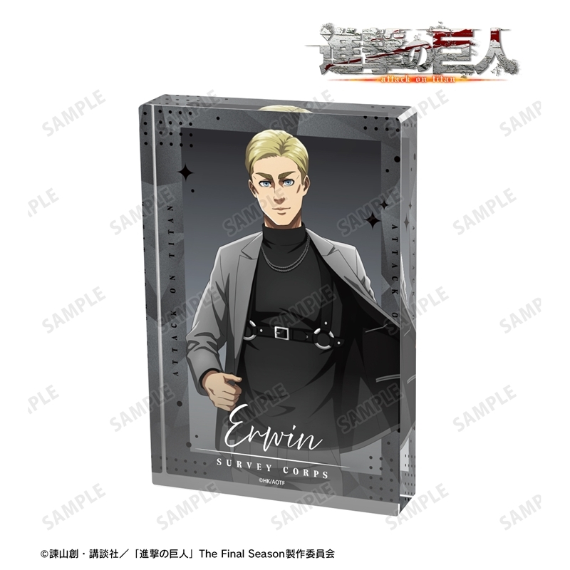 [Pre-order] "Attack on Titan" Original Illustration Erwin Harness Style Ver. Acrylic Block