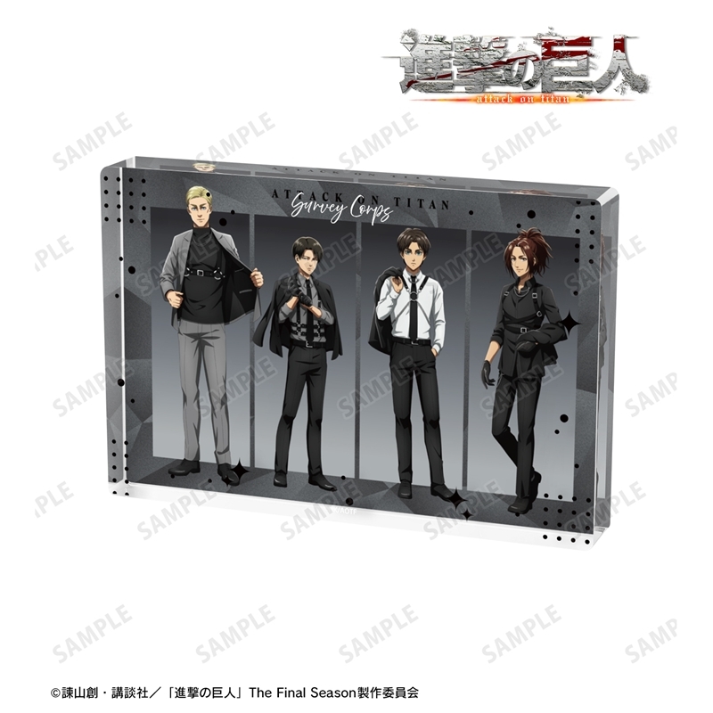[Pre-order] "Attack on Titan" Original Illustration Group Harness Style Ver. Acrylic Block