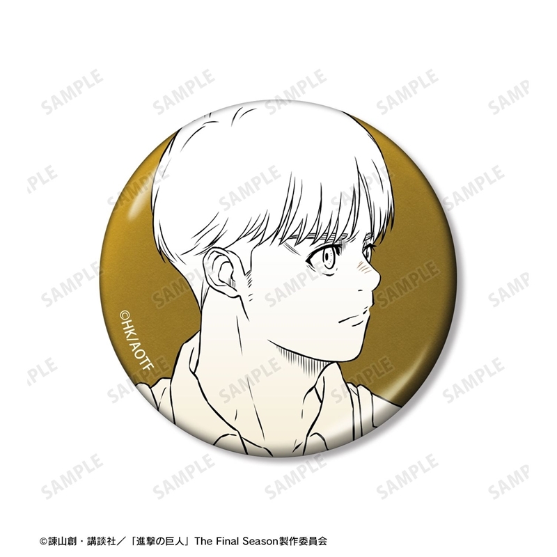 [Pre-order] "Attack on Titan" Eren & Mikasa & Armin Metallic Can Badge 3 Set