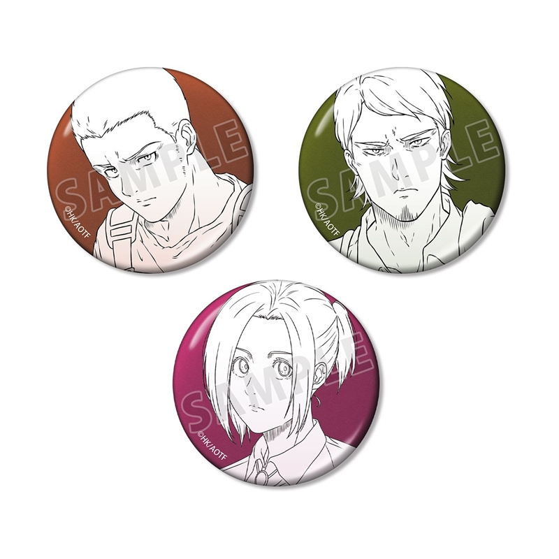 [Pre-order] "Attack on Titan" Connie & Jean & Sasha Metallic Can Badge 3 Set