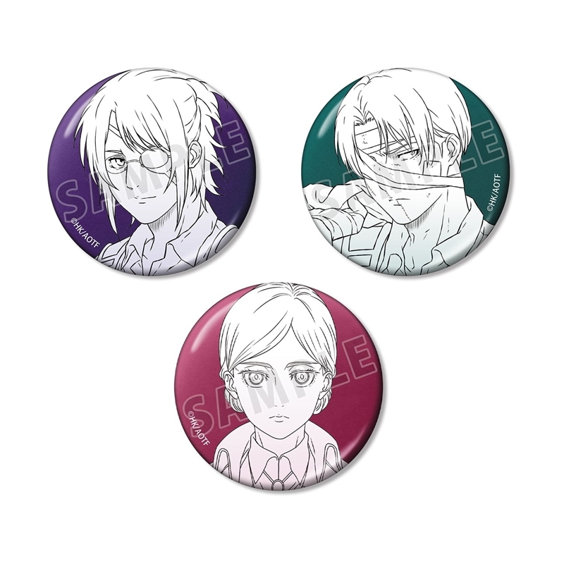 [Pre-order] "Attack on Titan" Hans & Levi & Historia Metallic Can Badge 3 Set