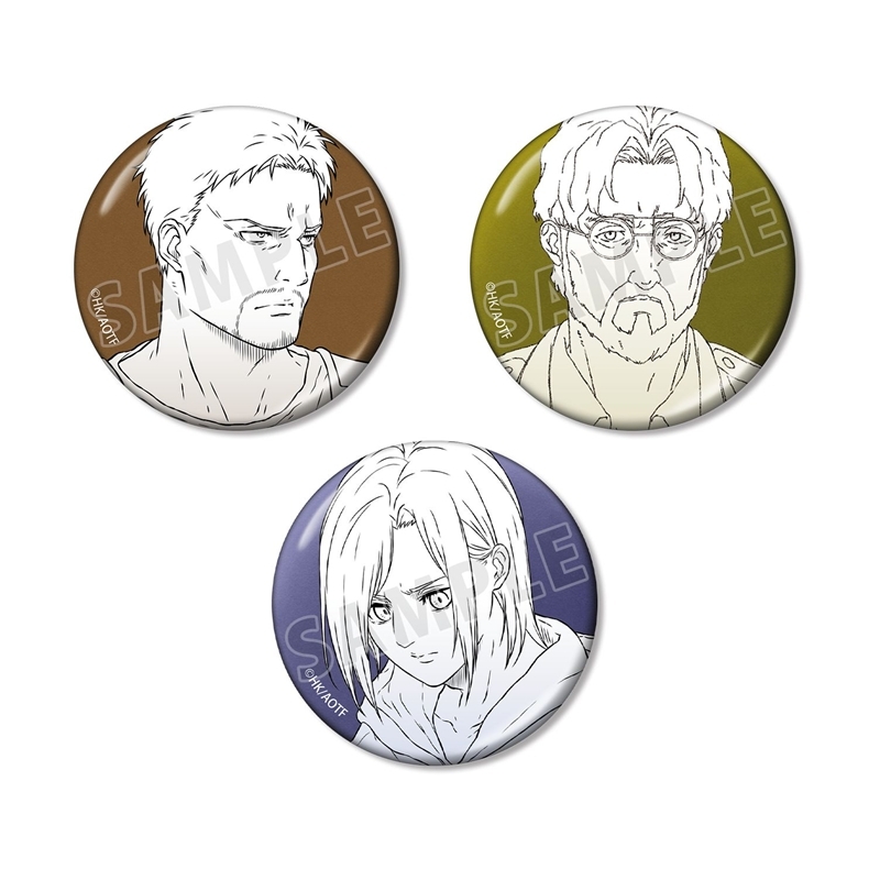 [Pre-order] "Attack on Titan" Reiner & Zeke & Annie Metallic Can Badge 3 Set