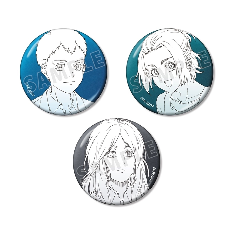 [Pre-order] "Attack on Titan" Falco & Gabi & Pieck Metallic Can Badge 3 Set